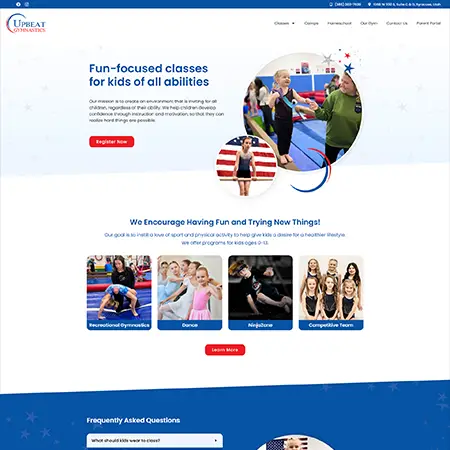 Upbeat Gym Website & Scheduling Integration